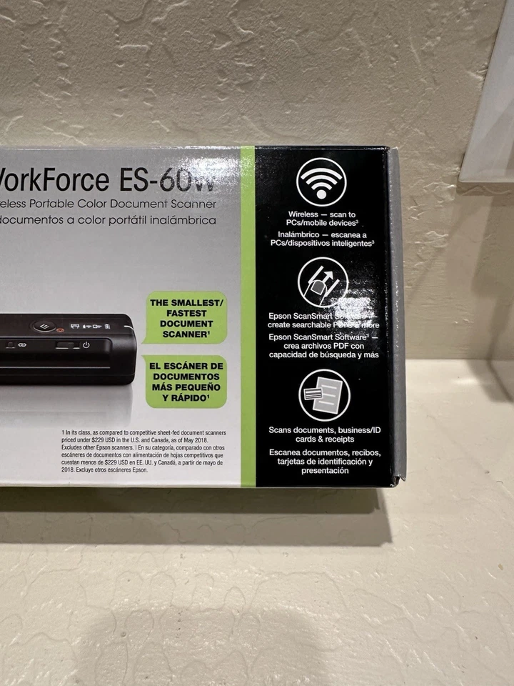 Epson WorkForce ES-60W Wireless Document Scanner - Image 2 of 4