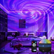 LED Galaxy Projector Night Light Starry Sky Lamp with Remote USB Rechargeable