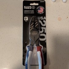 Klein Tools 250th USA Anniversary 9 in Lineman's Pliers Steel Made in USA