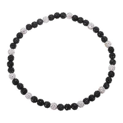 Baseball Bead Necklace, Ice Collection Necklaces, Black White
