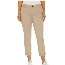 GAP Relaxed Girlfriend Chino Pants Womens 8 Stone Stretch NEW