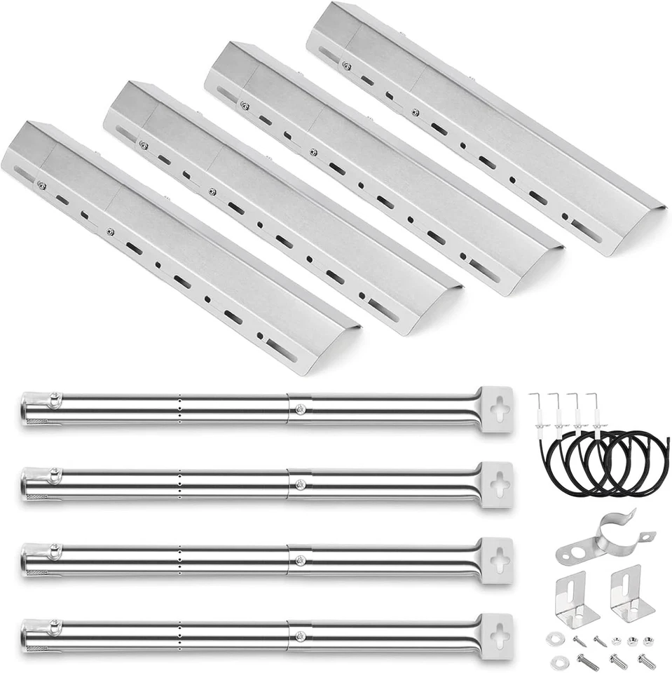 GFTIME Edelstahl Brenner & Brennerabdeckung für Grill 12739, Charbroil, Campinga