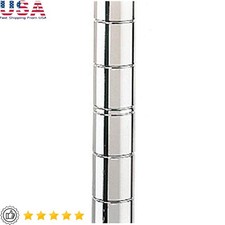 Commercial Grade Chrome Wire Shelf Posts 74 Inch Caster Ready Durable Storage US