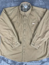 Carhartt SHACKET Canvas Flannel Lined Shirt Jacket Mens 3XL TALL Brown