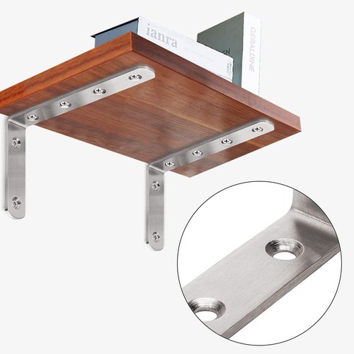 YUMORE L Bracket, 5" x 3" Max Load: 35lb/15KG Heavy Duty Stainless Steel Soli - Picture 3 of 7