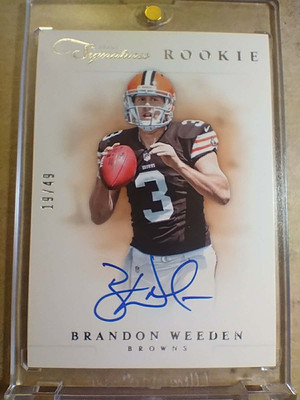 2012 Brandon Weeden Prime Signatures Rookie Autograph RC /49 MINT    