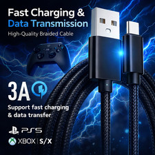 1x 300cm Verlängerung für USB-C Controller PS5 XBOX Series X S Ladekabel Kabel