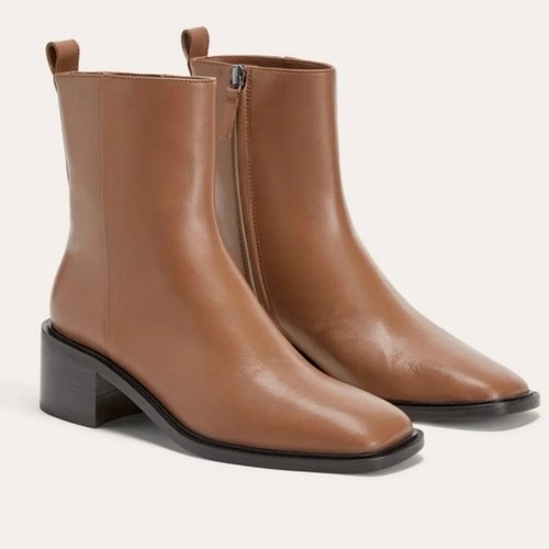 Everlane The City Boot in Saddle Brown Nappa Leather NEW!