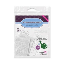 3L Corporation Self-Adhesive Scrapbook Foam Embellishment Shapes, Garden Theme