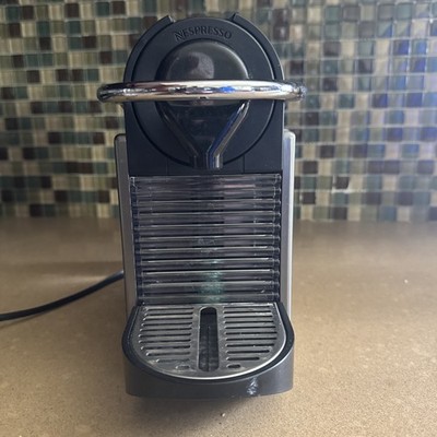Nespresso Pixie C60 C Black & Chrome Pod Espresso Machine Clean & Tested