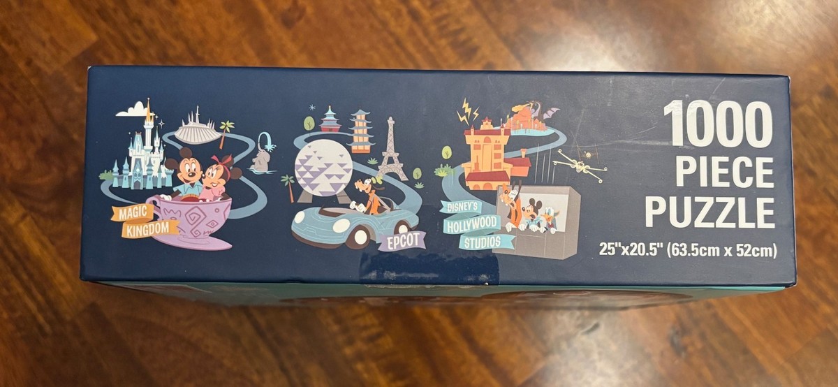 Walt Disney World 1000 piece Mickey Shaped Puzzle RARE Park