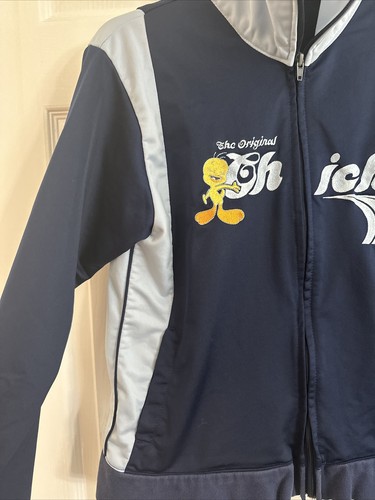 Looney Tunes Girls L Zip Up Sweatshirt Jacket Tweety Bird Original Chick Blue - Picture 4 of 7