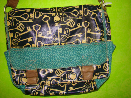 Vtg Fossil Key Per Messenger Bag Backpack Floral Circle Coated Canvas Y2K 90s Vtg Fossil Key Per Messenger Bag Backpack Floral Circle  main image 3