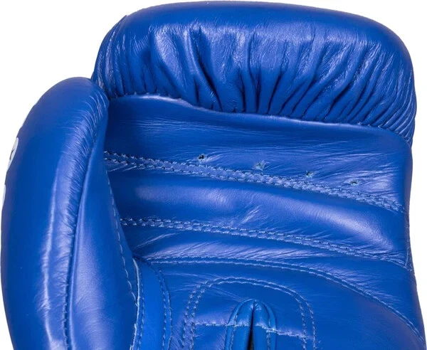 Top Ten Boxing Gloves International IBA BLUE Fighters Boxer REAL LEATHER 10oz - Image 4 of 4