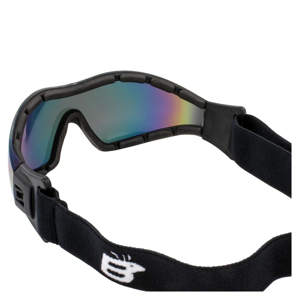 Gafas Birdz Boogie Espuma Acolchadas Gafas Z87.1 Antiniebla 2 Pares Lentes Rojas y Azules Foto 4 de 4