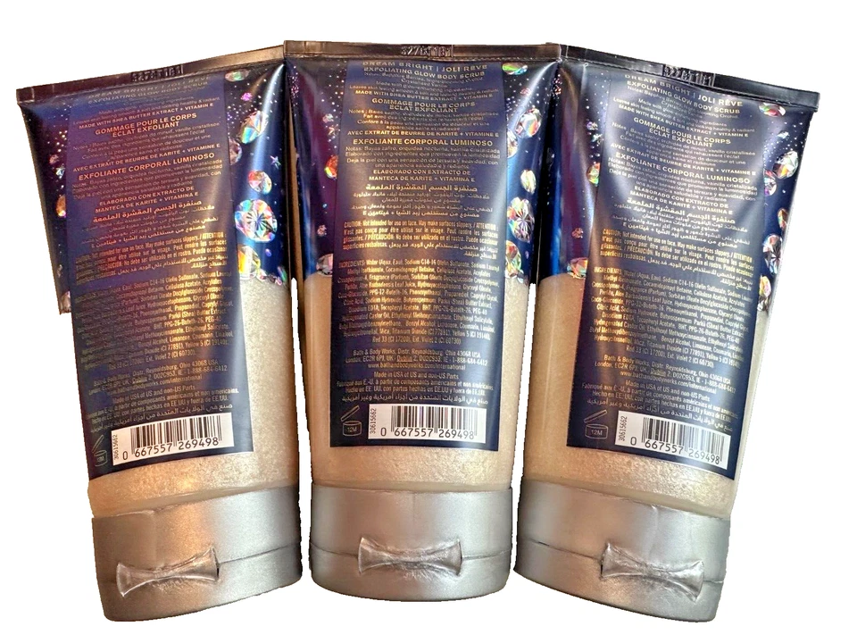 Bath & Body Works LOT 3 Dream Bright Exfoliating Glow Body Scrub 8 oz 3pk NEW - Image 2 of 2