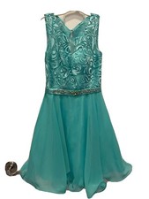 Aqua prom/Graduation Party dress and the shawl