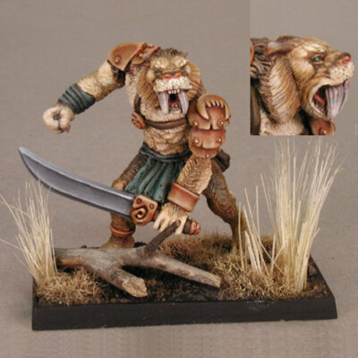 Reaper Dark Heaven Legends 02785 Sabretooth Tiger Man Warrior Fighter Rakasta