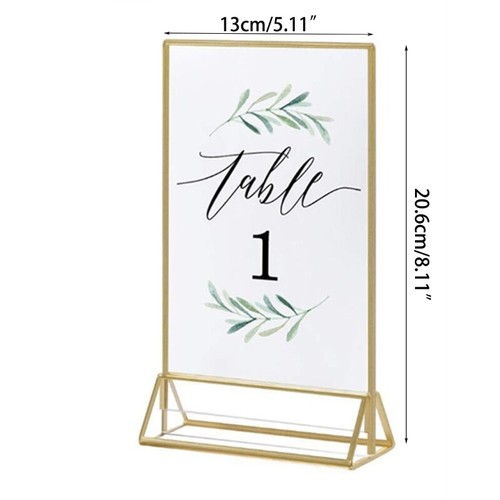 Clear Acrylic Sign Holder Double Sided Menu Picture Frame Wedding Table-Numbers - Picture 8 of 8