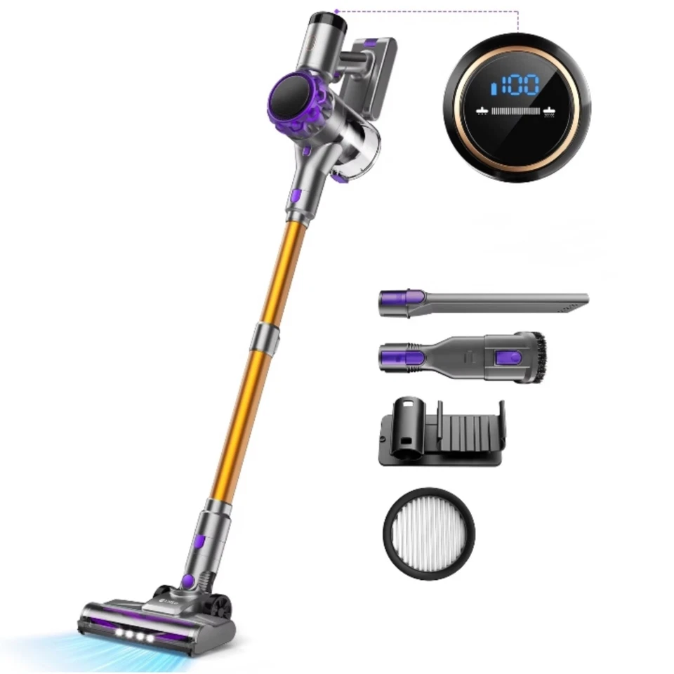 Purple Cordless Vaccum Cleaner With Touch Screen, 28Kpa, 55 minutes autonomy - Image 3 of 4