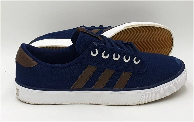Adidas Original Kiel Low Canvas Trainers CQ1089 Navy Blue Brown