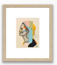 Soft Geometry in Bloom. An unique  original acrylic painting by Percy Armando