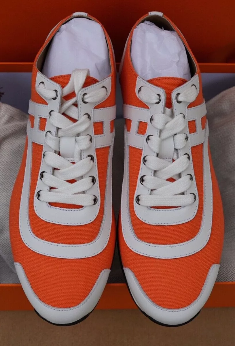 NIB Authentic HERMES Kool Sneaker Orange White EUR Size 36 eBay