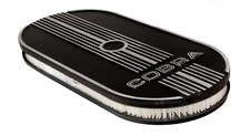 1964-73 Ford Cobra Script Blk Aluminum Air Cleaner 2v 4v Mustang Shelby Torino