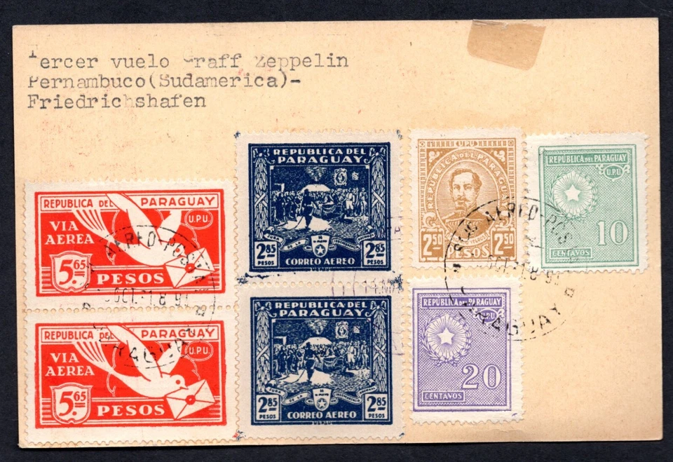 ПОЧТОВАЯ КАРТОЧКА ИЗ УРУГВАЯ В ГЕРМАНИЮ 1931 ЦЕППЕЛИН 70c ОБНОВЛЕНА ДЛЯ ГРАФА ЦЕППЕЛИНА - Изображение 2 из 2