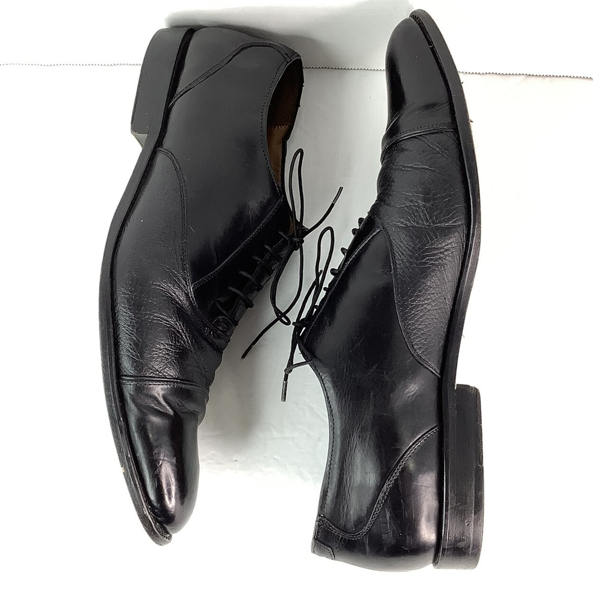 Alan Payne Black Genuine Deer Leather Lace Up Cap Toe  display picture 3