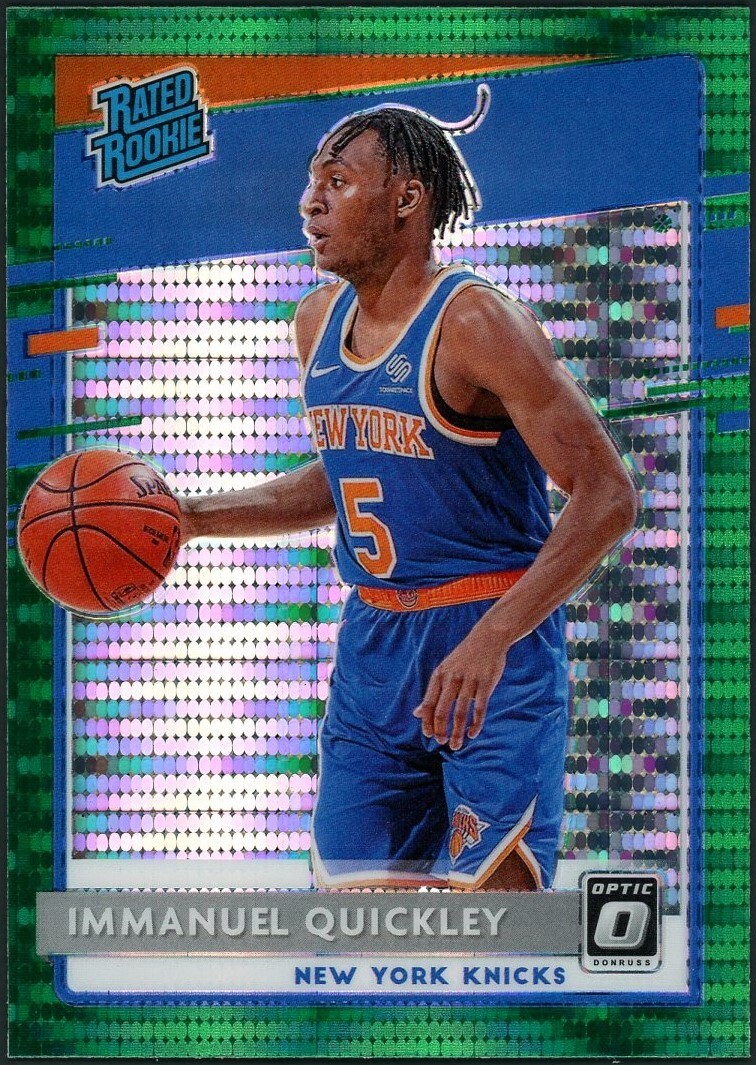2020-21 Panini Donruss Optic Immanuel Quickley Green Pulsar Card #175