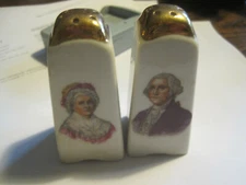 Vintage George & Martha Washington Mount Vernon Salt and Pepper Shakers 