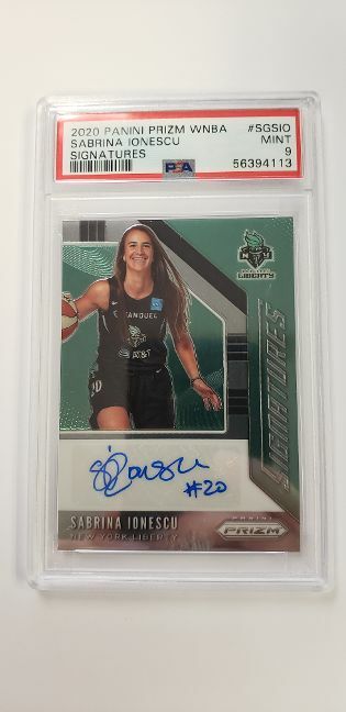 2020 Panini WNBA Prizm Sabrina Ionescu Signature Auto RC Year Card PSA 9 Mint