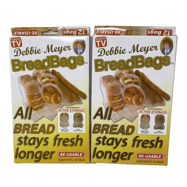 2 Debbie Meyer Bread Bags 12ct Keeps Bread/bakery Goods Fresh Longer