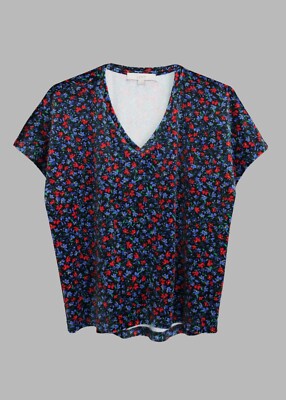 Loft Floral Velvet Top | S | UK 10-12