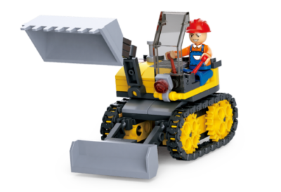 Sluban M38-B0377C Set Terna (Traxcavator) - 132 Pezzi, Costruzioni Per Bambini, Compatibile Con Altri Mattoncini