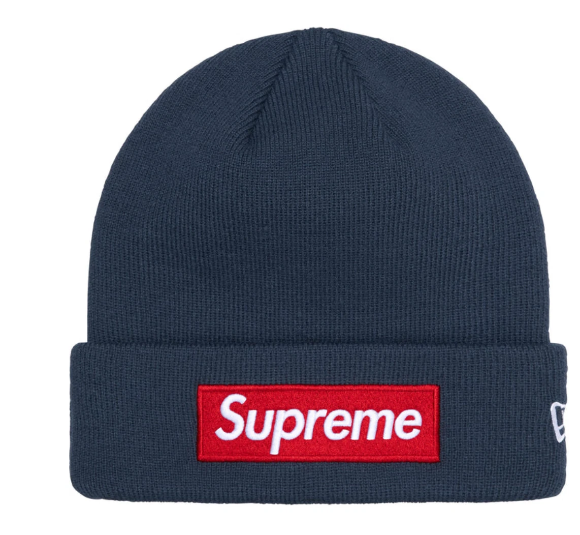 Bonnet Supreme New Era® Box Logo   Marine   FW24