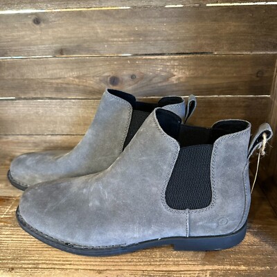New NWOB Mens Born Shane Gray Suede Comfort Chelsea Ankle Boots Size 12‎ M Born Boots Men Shane in Dark Grey — Cabaline main image 2