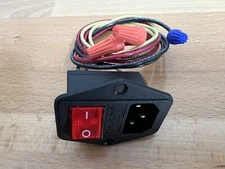 Assembled Power Socket with Fuse and wires Switch 3 Pin IEC320 C14 USA Plug