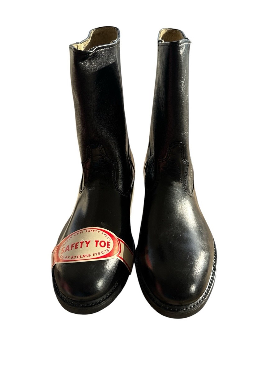 Double H Black Leather Engineer Boots Barry | Double-H Boots main image 3