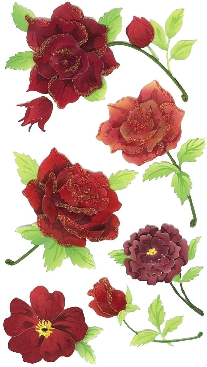 Flores y Plantas Jolee's Boutique Scrapbooking Pegatinas