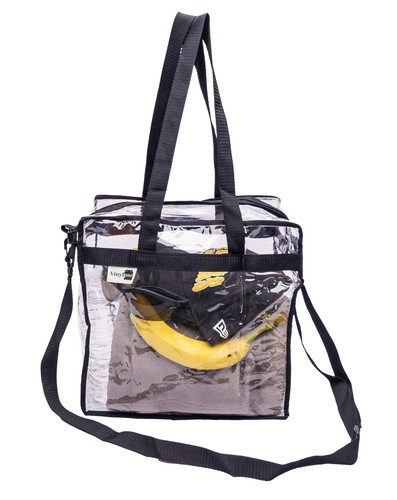 20 Clear Transparent Tote Bags PVC Zipper Stadium Approved Sports Handbag Purse - Picture 4 of 9