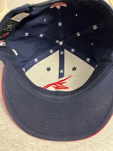 Adidas NBA Atlanta Hawks Navy & Red Snapback Hat Wool Blend Cap - 第 4/7 張圖片