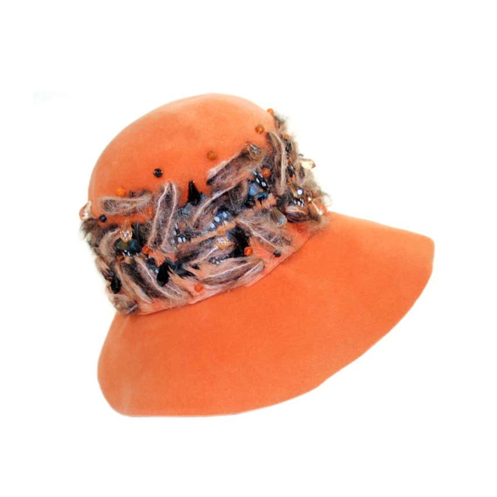 Chapeaux orange Christian Dior chapeau disquette