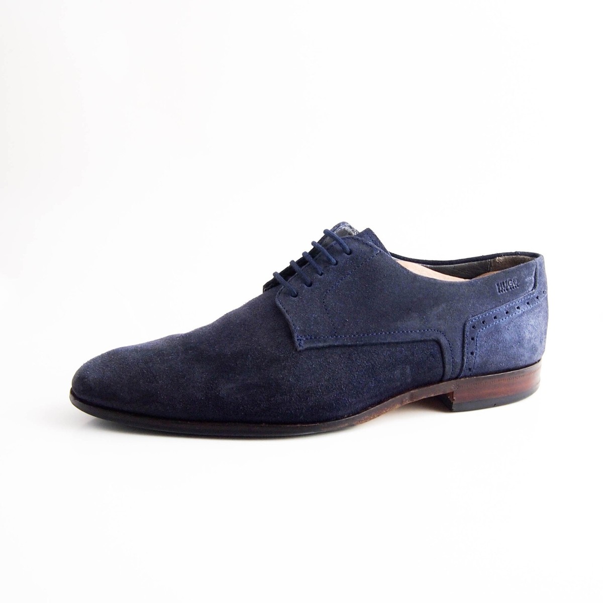 Hugo Boss Derby Oxfords Blue Suede Mens Shoe Size EU 41 US