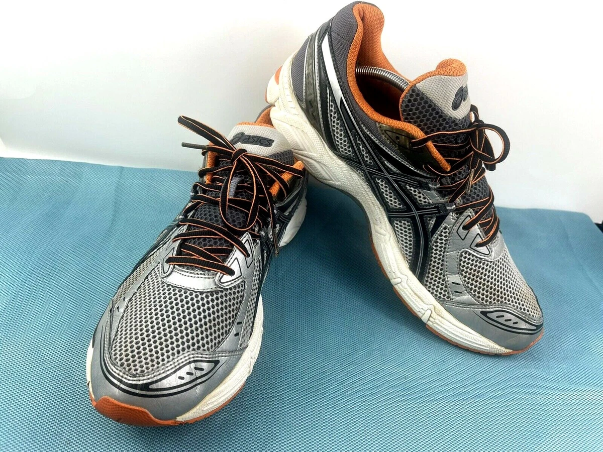 Asics grey orange cheap