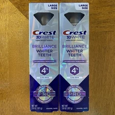 Crest 3D White Brilliance Whiter Teeth Toothpaste Ultra White 3.8oz Lot of 2
