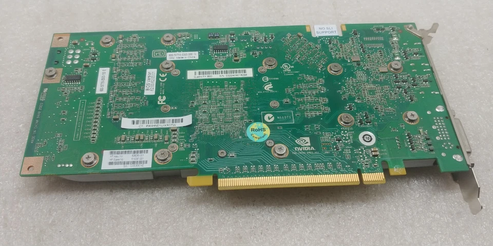 Tarjeta de video NVIDIA QUADRO FX 3800 1GB GDDR3 PCIE 2.0 X16 doble puerto de pantalla / DVI Foto 2 de 4