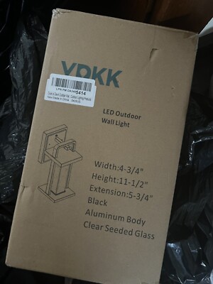 VDKK 0433-WD Black Dusk To Down Waterproof Aluminum Body LED Outdoor Wall Light