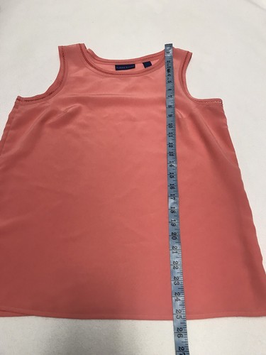 Ladies Karen Scott Coral Tank Top Sleeveless Work Shirt Size Plus Size Small - Picture 4 of 5